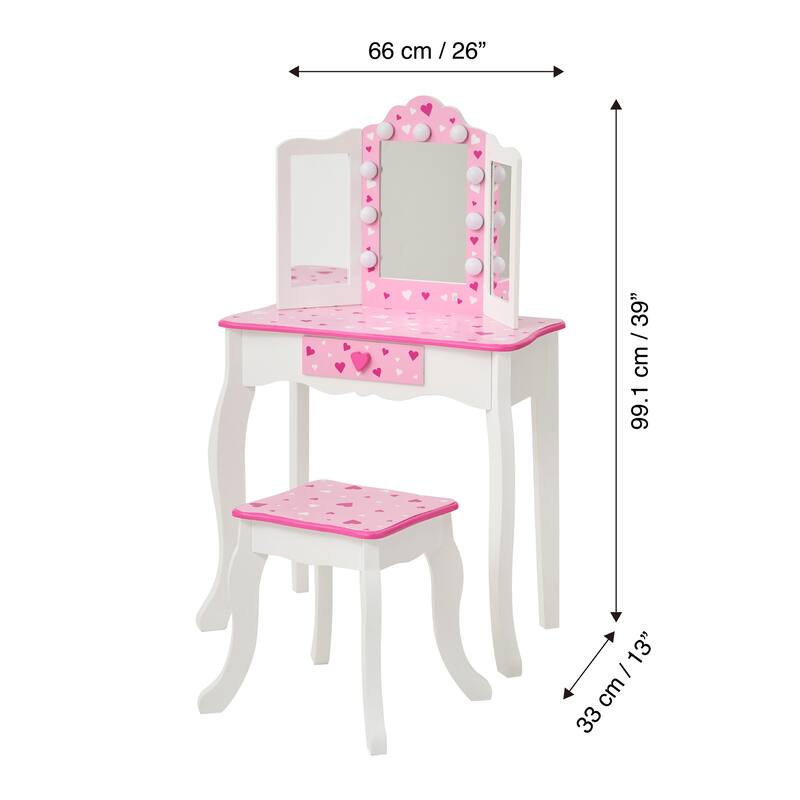 Teamson Kids- Fashion Giraffe Prints Gisele Play Vanity Set
