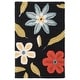 preview thumbnail 20 of 46, SAFAVIEH Handmade Blossom Aggie Modern Floral Wool Rug 2'6" x 4' - Black/Multi