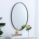 preview thumbnail 10 of 9, Elegant Lighting 34 Inch Oval Mirror with Metal Frame