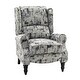 preview thumbnail 68 of 100, Olympus Upholstered Classic Manual Wingback Recliner with Spindle Legs by HULALA HOME