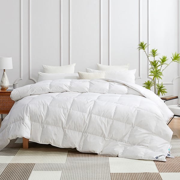 HGOOSE® - Hungarian White Goose Down and Feather Comforter - Oversized - King