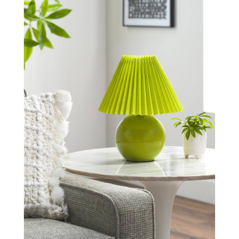 Livabliss Tremel Country Accent Table Lamp - Green