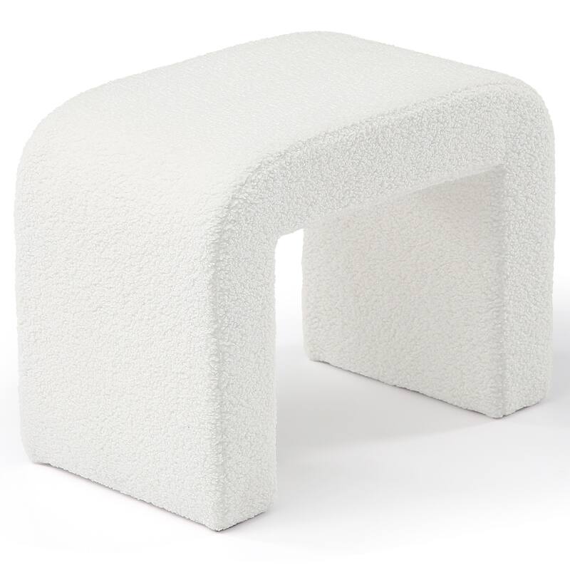 Modern Vanity Stool, Large Foot Rest Ottoman, Extra Seating Shoe Bench for Living Room, Entryway, Bedroom Dressing Chair