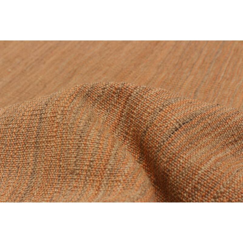 ECARPETGALLERY Flat-Weave Ankara FW Orange Wool Kilim - 10'4 x 12'0