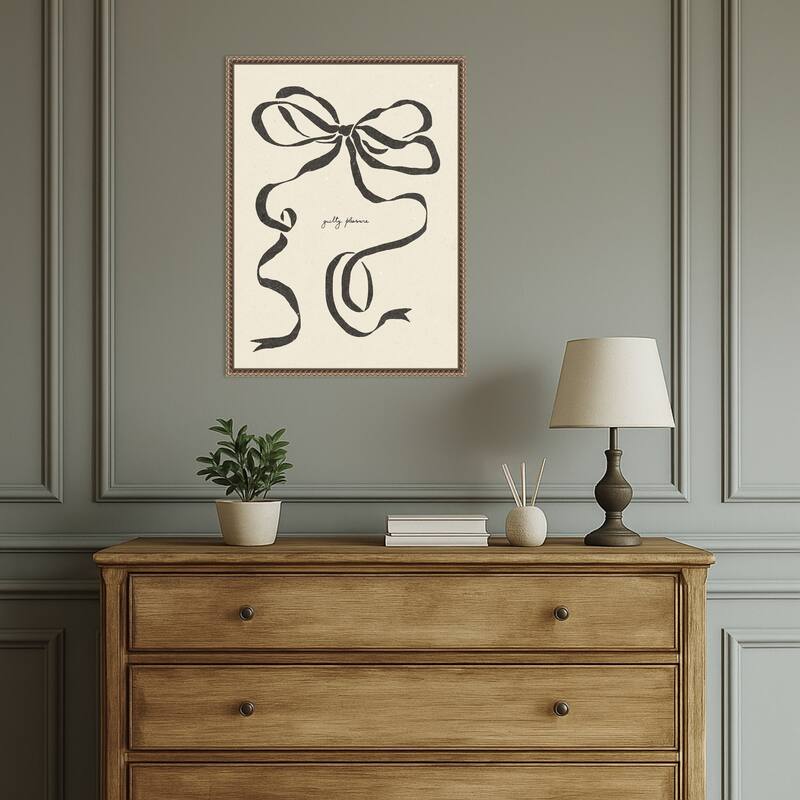 Bow No. 1 by Nktn (18 x 24 in.), Framed Canvas Wall Art Print