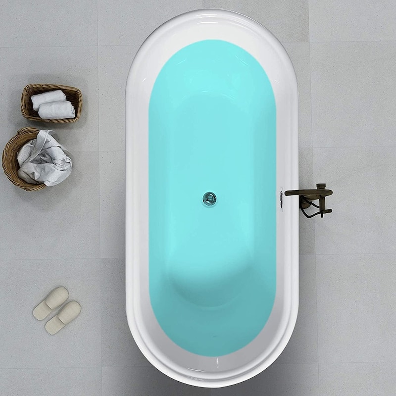 Vanity Art 59" Freestanding Acrylic Soaking Bathtub with Overflow & Pop-up Drain