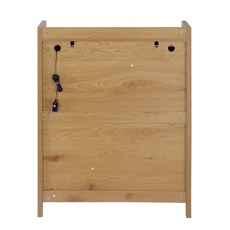 Acroma Shoe Storage Cabinet with 2 Flip Drawers Wood - 2-Tier