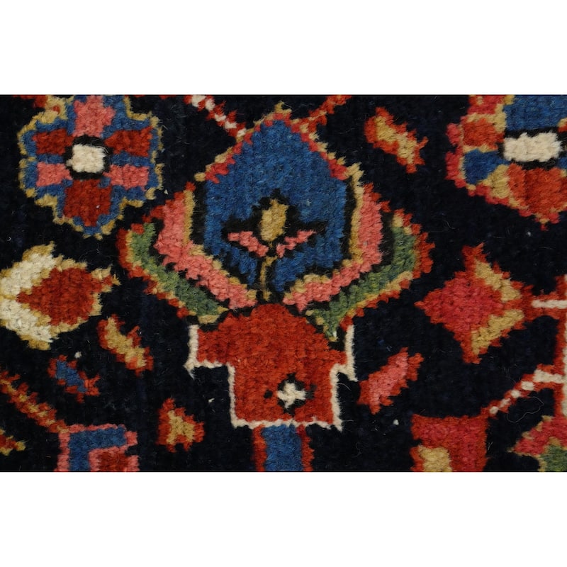Hand Knotted Oriental 100% Wool Carpet Traditional Medallion Oranges & Rust Heriz (serapi) Area Rug - 11' 6'' X 8' 5''