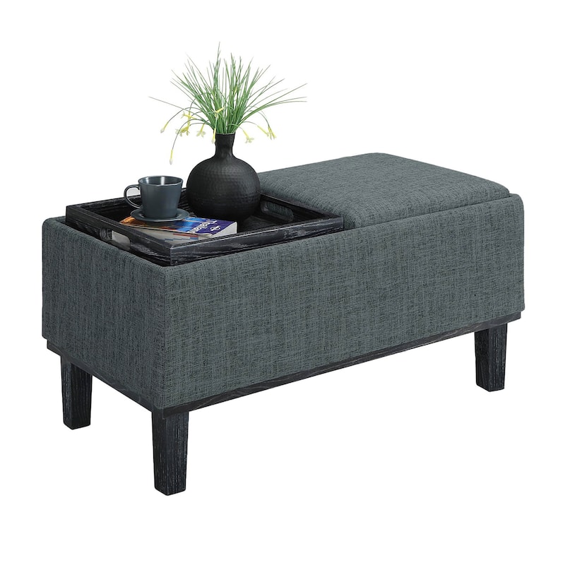 Convenience Concepts Designs4Comfort Brentwood Storage Ottoman with Reversible Trays