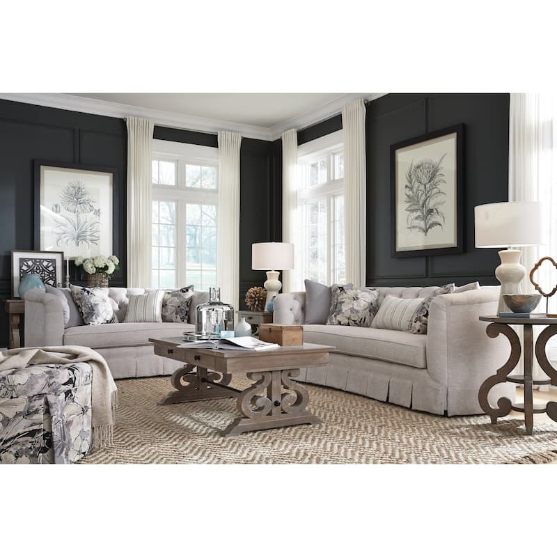 Magnussen Home Tinley Park Dove Tail Grey Rectangular Sofa Table - 50''W x 16''D x 29''H