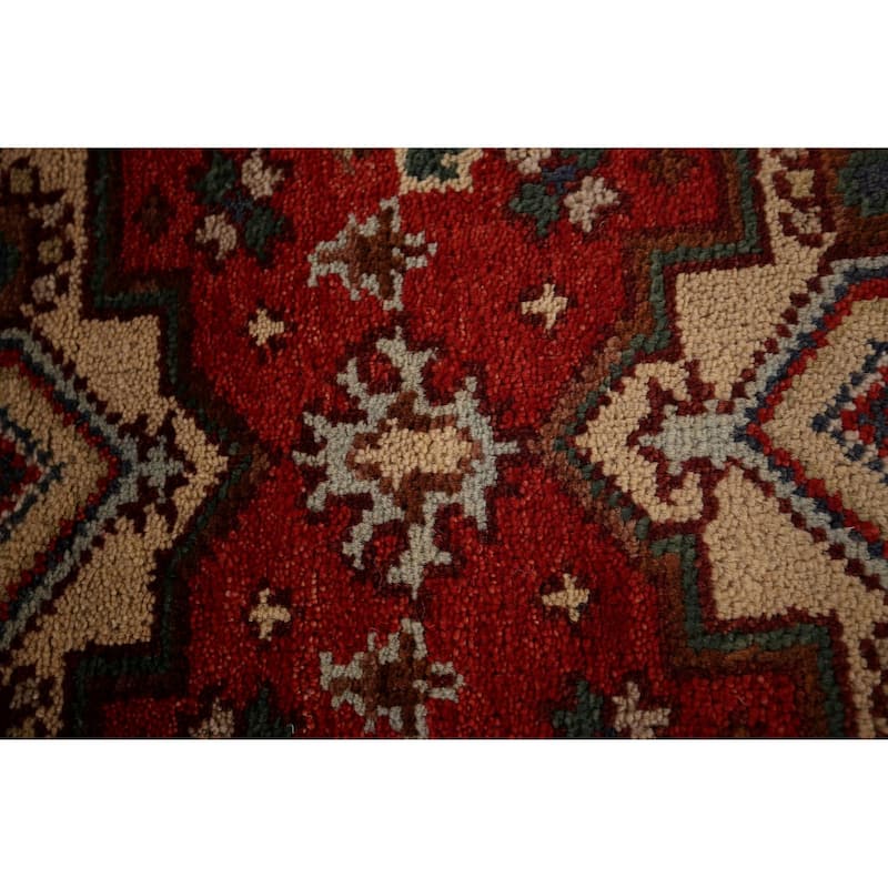 Geometric Heriz Serapi Runner Rug Handmade Wool Carpet - 2'5"x 7'10"