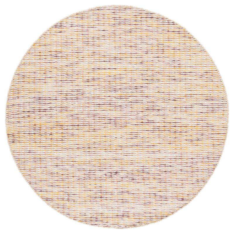 SAFAVIEH Handmade Natura Ariella Wool Rug - Gold/Ivory - 6' Round
