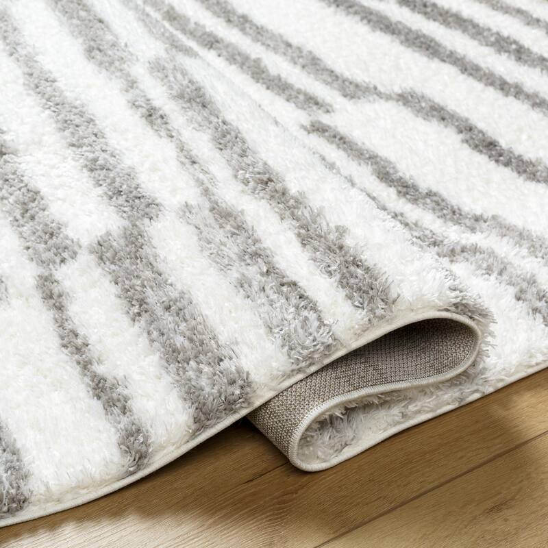 Livabliss Casual Cloudy Shag Graphic Area Rug