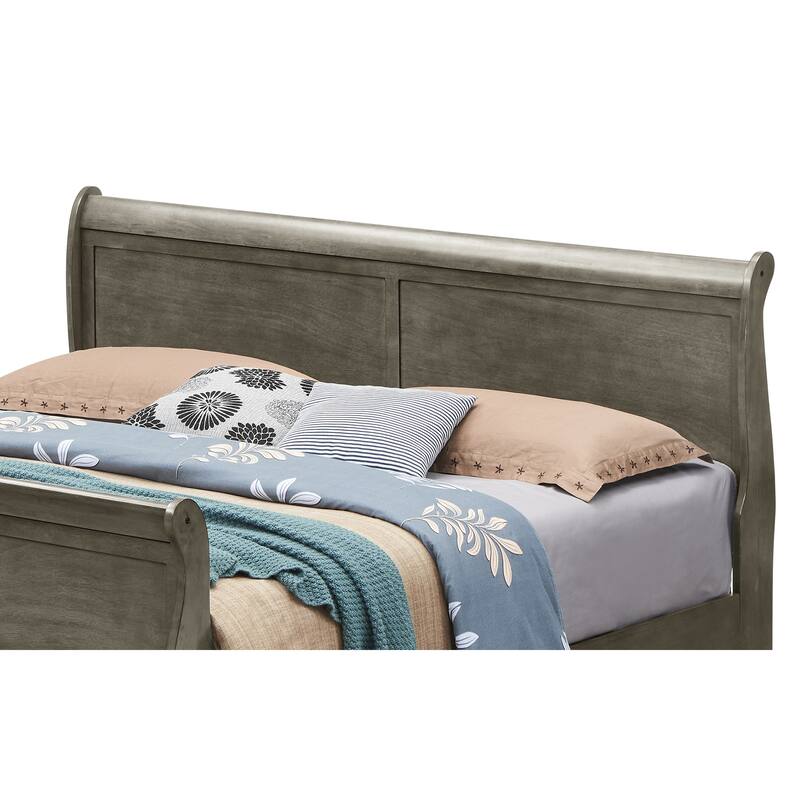 Queen Size Particle Board Traditional Platform Bed with Sturdy Support