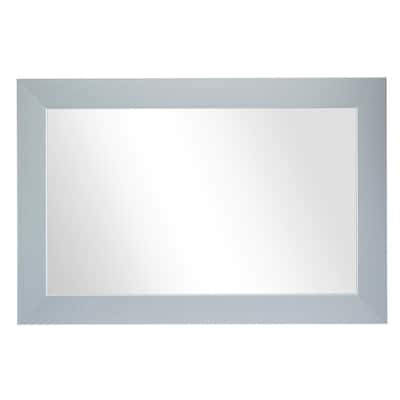 Frame My Mirror Brushed Chrome Framed Vanity Mirror, Pendleton Design