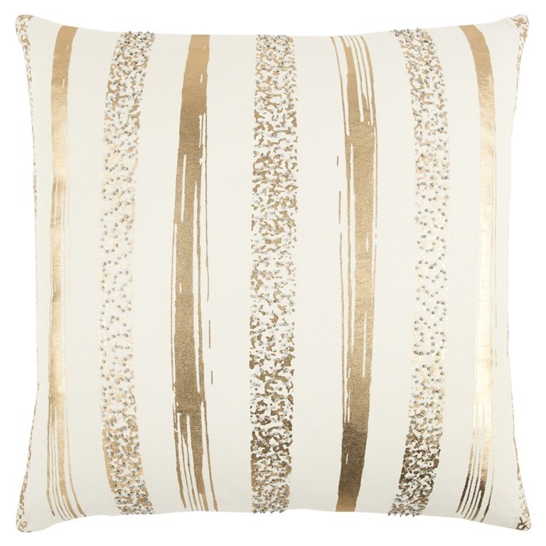 Gold beaded throw pillows top