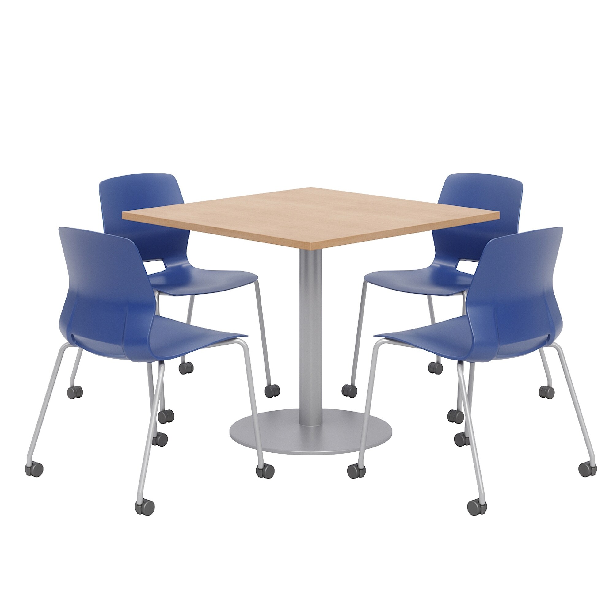 Shop Olio Designs Square Dining Table Set Lola Caster Chairs Maple On Sale Overstock 31283630