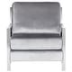 preview thumbnail 2 of 5, SAFAVIEH Mid-Century Modern Glam Walden Velvet Light Grey Club Chair - 30" x 33.5" x 34.3"