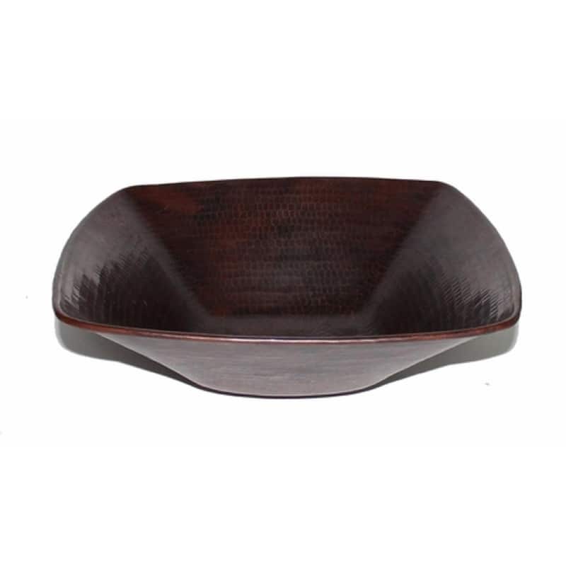 Square 15" Copper Vessel Bathroom Sink by SimplyCopper - 15" x 15" x 4"