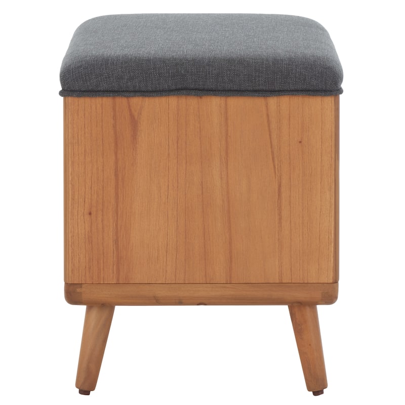 SAFAVIEH Marilla Open Shelf Bench with Cushion - 20" W x 15" D x 18" H - 20Wx15Dx18H