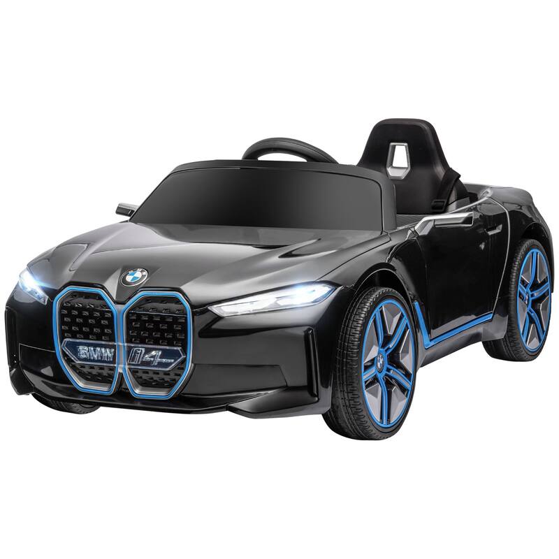 Realistic Electric Sports Car with Music, Parent Remote Control Ride on Truck, Battery Powered Electric Car with Dashboard - Black