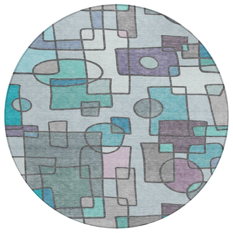 Machine Washable Indoor/ Outdoor Contemporary Prenner Chantille Rug