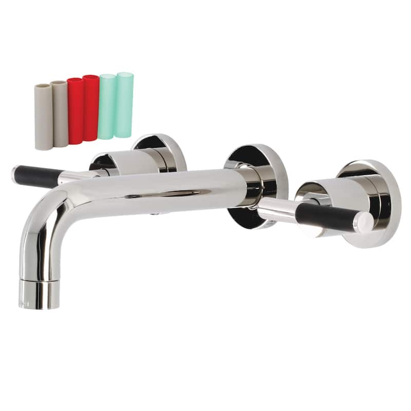 Kingston Brass Kaiser Two-Handle Wall Mount Bathroom Faucet