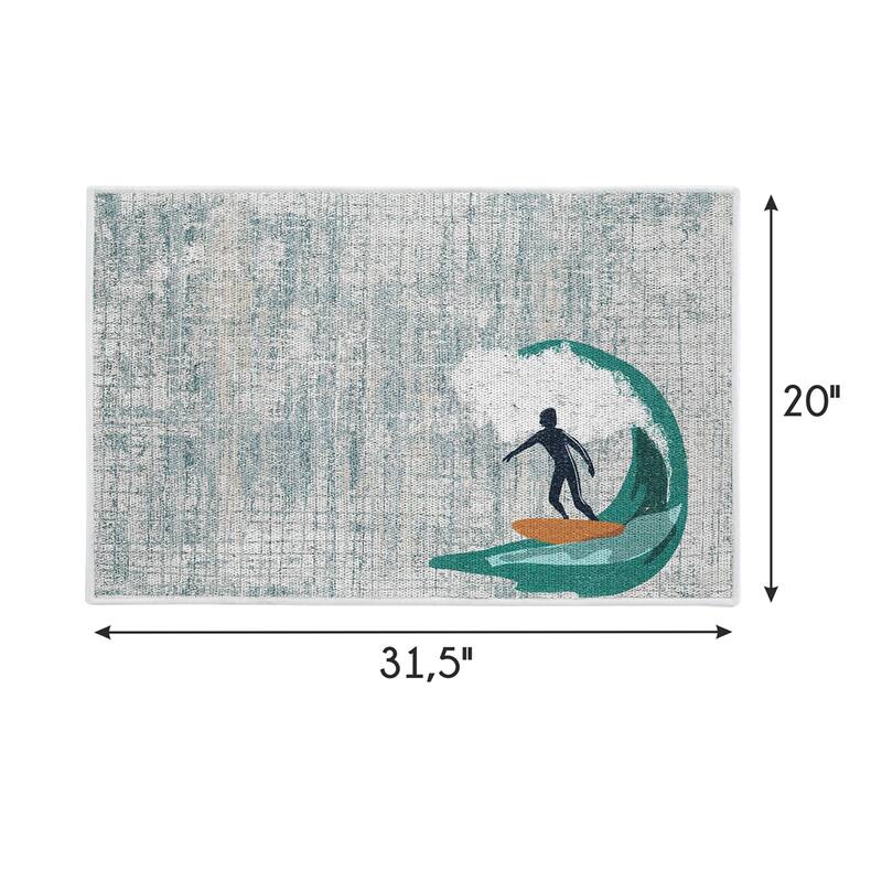 SussexHome Non-Skid Ultra-Thin Area Rugs for Laundry Room, Entryway, Bathroom and Kitchen - Washable Multipurpose Floor Mat