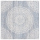 preview thumbnail 31 of 39, SAFAVIEH Handmade Ebony Dialita Medallion Wool Rug 6' Square - Blue/Ivory - Square