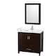 Option Espresso / White Cultured Marble Top / Brushed