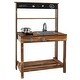 preview thumbnail 11 of 9, Costway Kids Mud Kitchen Play Kitchen with Blackboard, Stoves, - Natural - See Details