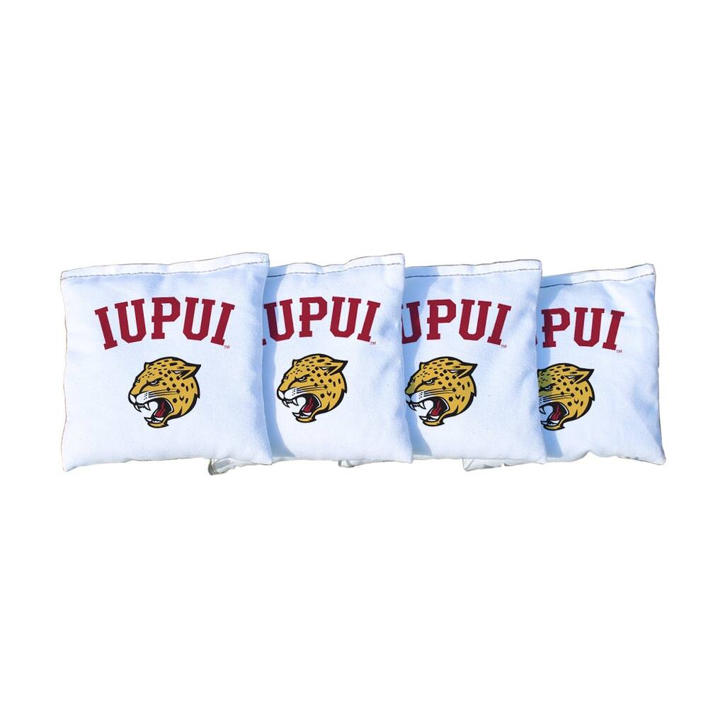 Indiana Purdue Jaguars White Cornhole Bags