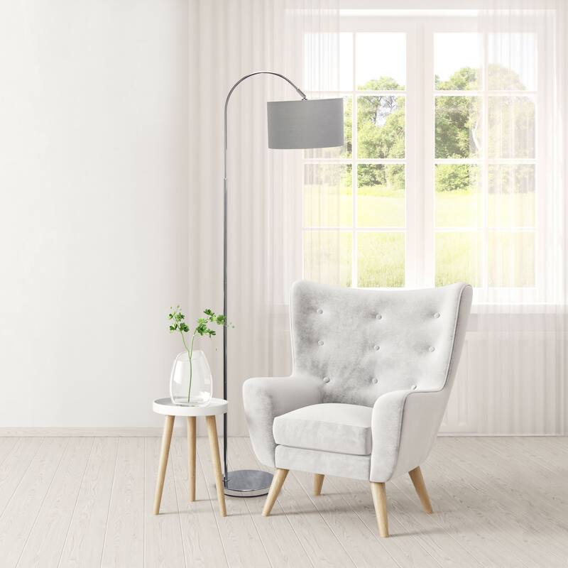 Arched Brushed Nickel Floor Lamp