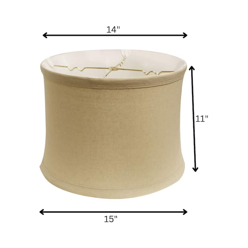 Cloth & Wire Drum No Hug Softback Lampshade with Washer Fitter