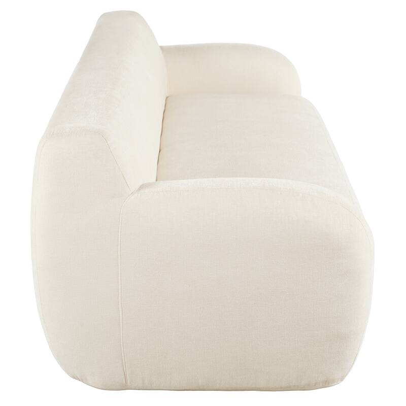 81.5" Ergonomic 3-Seater Curved Sofa, Modular for Living Room, Bedroom, or Apartment