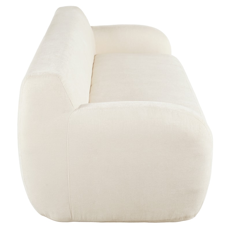 Streamlined Sofa with Curved Design and Extra-Large Seat Depth for Living Room or Guest Room