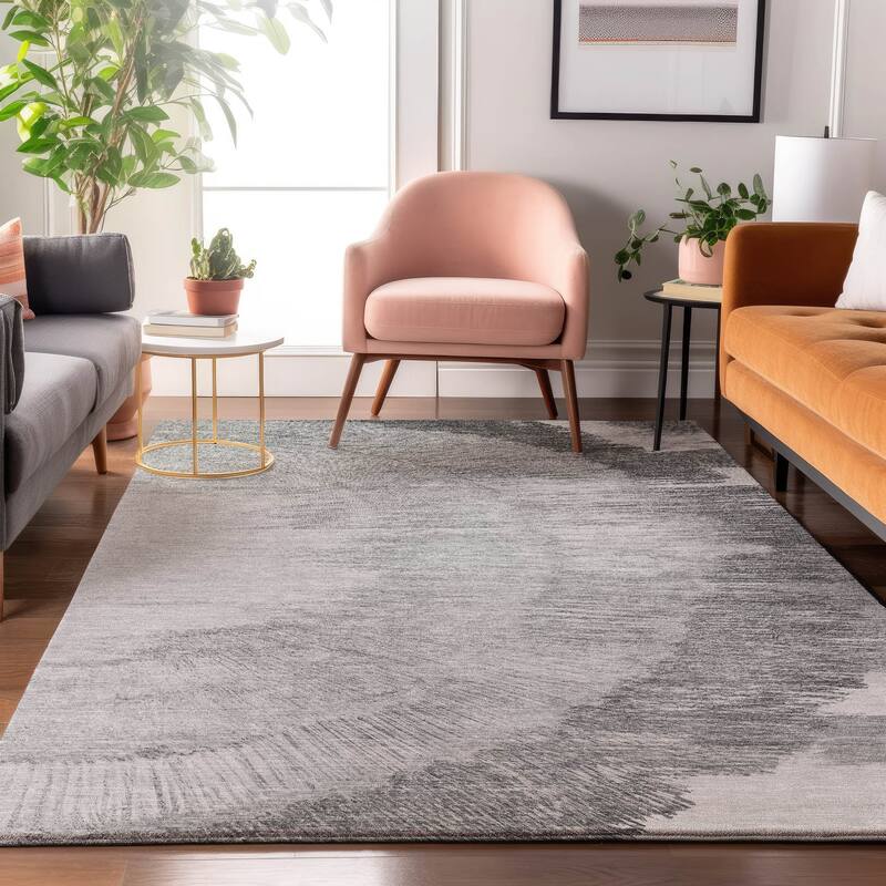 Premium Washable Super Soft Wood Zoom Mayfield Rug - Gray - 10' x 14' - Rectangle