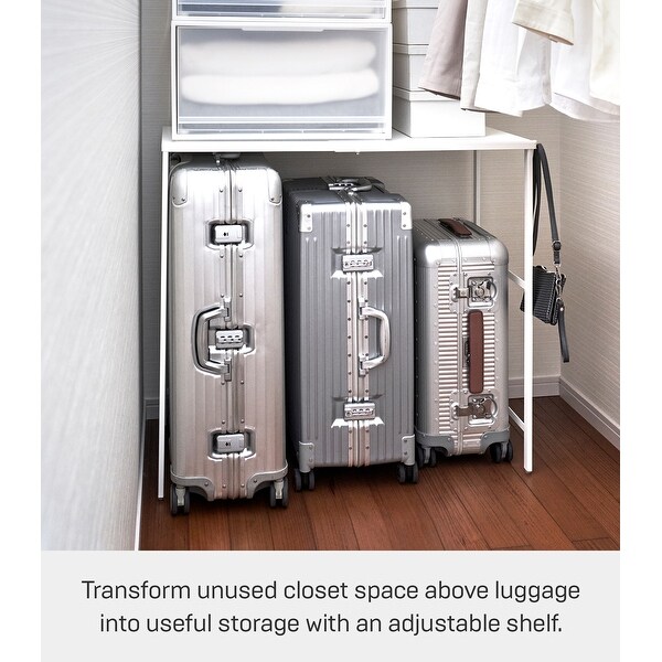 Yamazaki Home Expandable Suitcase Rack, Steel, Expandable - L 18.9