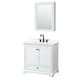 Option White, Black Trim, White Quartz Top