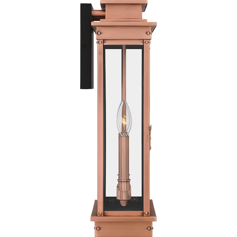 Noelle 2-Light Aged Copper Outdoor Wall Lantern