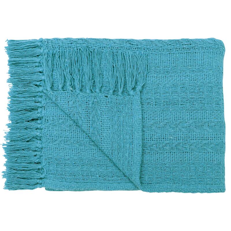 Natural Cotton Hand Woven Soft Cozy Warm Lightweight Batik Throw Blankets for Couch | Sofa | Bed | 50’’x60’’ Inches (Set of 2)