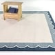 preview thumbnail 6 of 8, Caldeira Scalloped Border Area Rug 5'3" x 7' - Light Blue