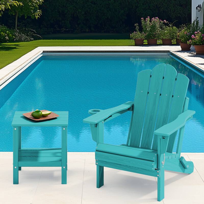 Outdoor HDPE Classic Double-Layer Adirondack Side Table