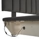 preview thumbnail 36 of 58, Velvet Platform Bed with LED Lighting and Storage, Queen Size