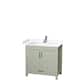 Option Light Green, White Cultured Marble Top,Nickel Trim
