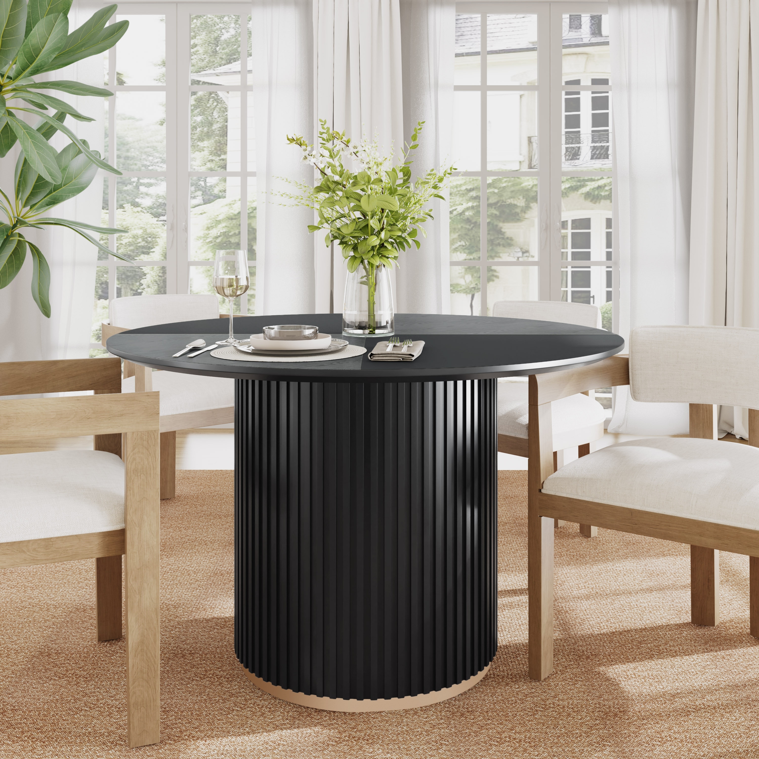 Christopher Knight Home - Malcolm 47" Round Pedestal Dining Table.