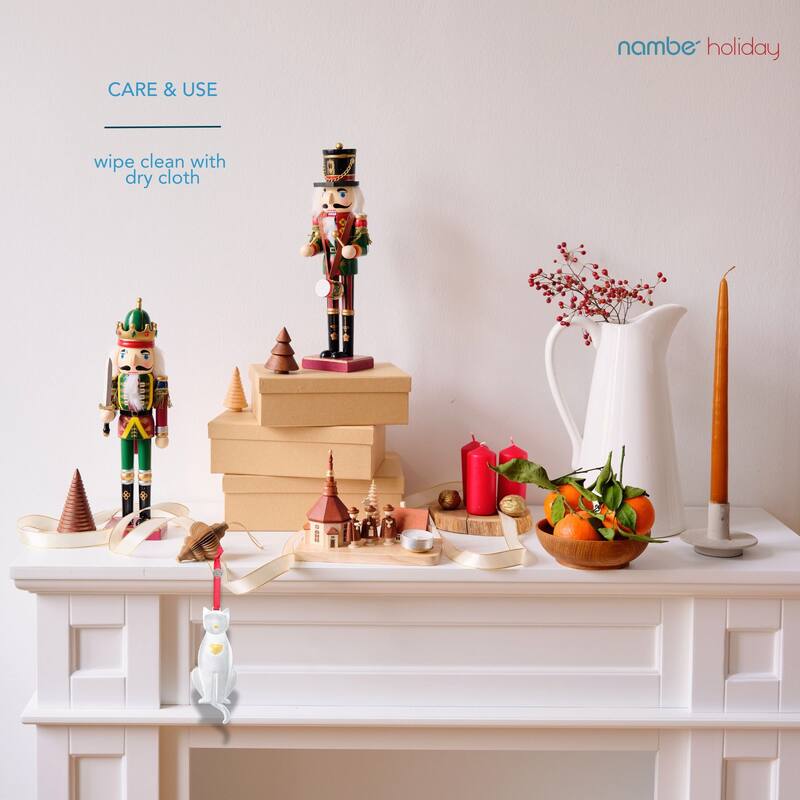 Nambe Kitty Christmas Ornament - 1.5" L x 4"H