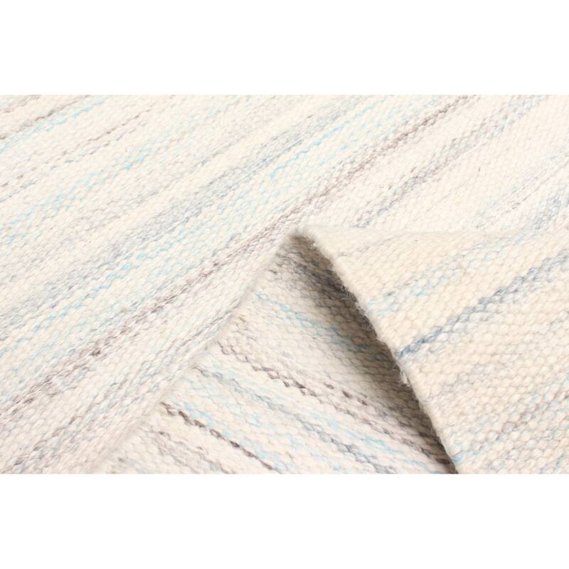 ECARPETGALLERY Flat-Weave Ankara FW Cream Wool Kilim - 5'2 x 7'9