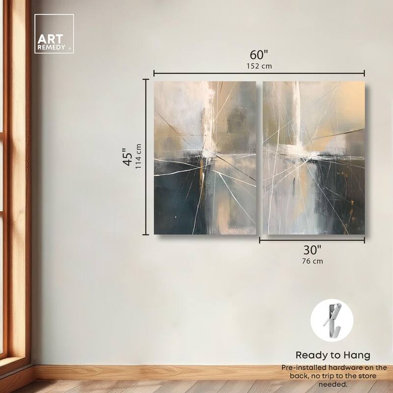Contemporary Set Canvas Set of 2 by Art Remedy, Gallery Wrapped