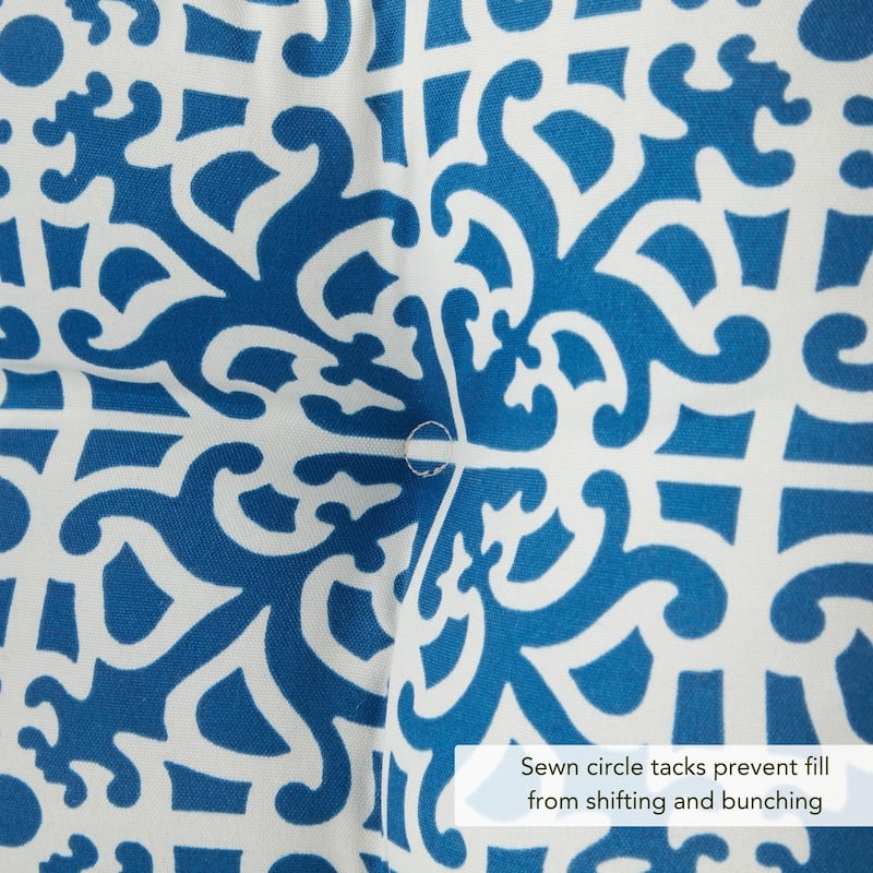 Greendale 21 x 42-inch Outdoor Indigo Seat/Back Chair Cushion (Set of 2) (Cushions Only)